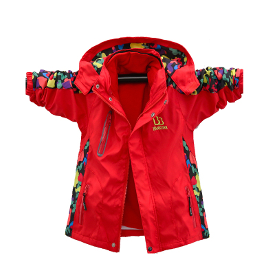 童装加绒可拆卸户外冲锋衣