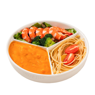 陶瓷分格蒸盘三格一锅蒸电饭锅内蒸笼宝儿童辅食宝一锅蒸分隔餐盘