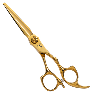 大力人镀金色美发剪刀6.0寸平剪专业级理发剪刀发型师剪头发专用