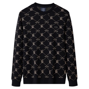 【莱赛尔】德鲨圆领卫衣男2025秋新款休闲印花套头衫外套