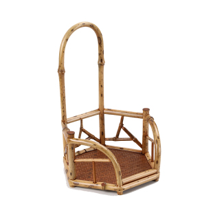 天然竹子竹编凉炉架茶架壶架围炉煮茶架子紫竹竹制置物架茶道配件