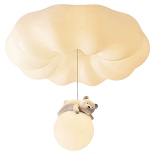 奶油风熊仔儿童房吸顶灯创意南瓜卧室书房灯全光谱护眼次卧灯具