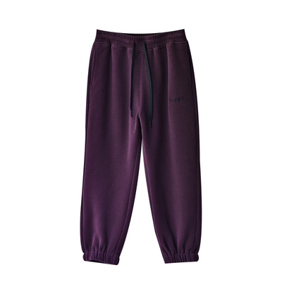 文艺做旧加绒束脚卫裤女米兰宣言