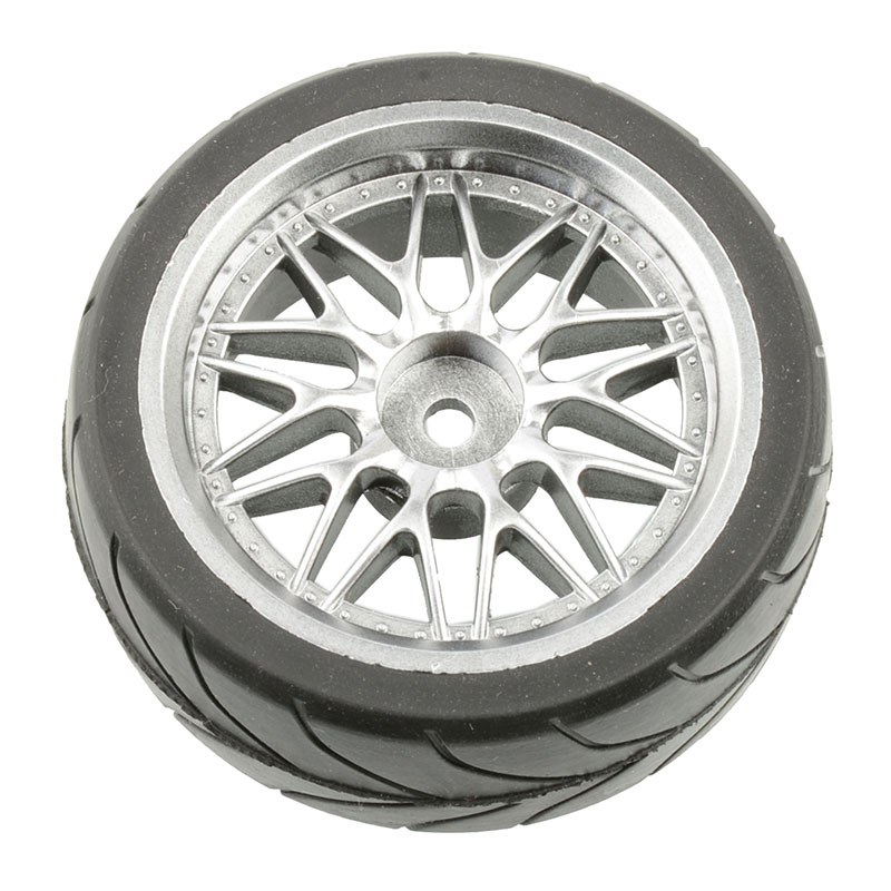 1:10平跑轮胎FW06房车塑料轮毂竞速胎94123田宫TT02抓地软胎PTG2