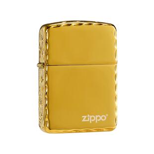 zippo打火机1941复刻咬边侧雕唐草商标正品煤油男士商务礼品刻字