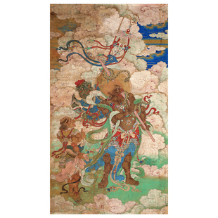 和硕庄亲王天龙八部夜叉尊神工笔佛像画临摹范本佛家装饰微喷画心