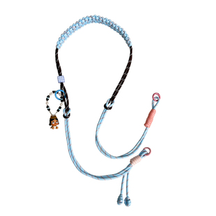 摸鱼原创泡泡玛特哭娃萌粒手机斜挎挂绳手工编织可调节多用途包链