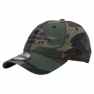 韩国代购NEWERA棒球帽鸭舌帽920软顶小字母刺绣弯檐帽休闲迷彩绿