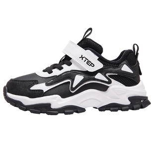 特步童鞋秋冬新款小童男童女童时尚百搭休棉鞋儿童运动软底休闲鞋