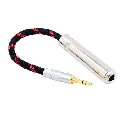 高保真音质HIFI发烧3.5公转6.5母转接线手机电脑3.5转6.35 HD650 HD800 HD700头戴耳机音频转换头6.3mm转接头