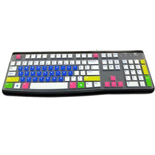 Logitech罗技mk120 k120有线游戏办公家用台式电脑键盘保护贴膜按键防尘套凹凸垫罩透明彩色键位膜带印字配件