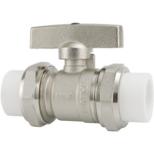 PPR双活接太阳能水管铜阀门20热熔管4分DN25大流量直通球阀32百战