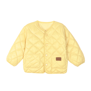 小O爸男婴童 宝宝夹棉棉袄外套2025新款内胆薄款婴儿冬装棉服