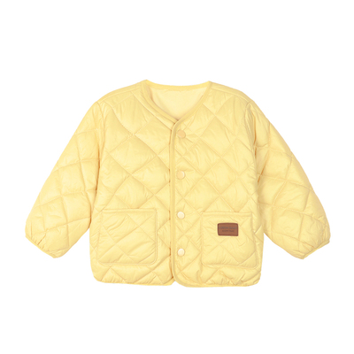 小O爸男婴童 宝宝夹棉棉袄外套2025新款内胆薄款婴儿冬装棉服