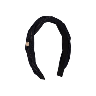 AJIDOU阿吉豆牛仔发箍时尚女款宽头箍休闲气质发卡头饰春夏新头箍