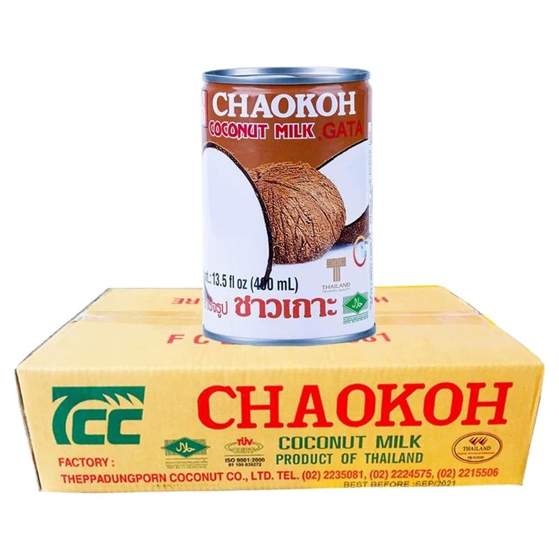 包邮俏果椰浆CHAOKOH椰浆罐装原料铁罐俏果椰浆400ml*24罐