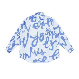 特惠6折起李维嘉 武艺 余佳运 EMPTY REFERENCE 文字满印长袖衬衫