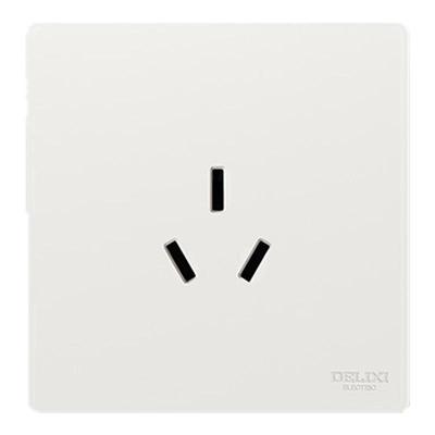 德力西家用墙壁16A安3三孔空调插座面板大孔20A大功率热水器专用