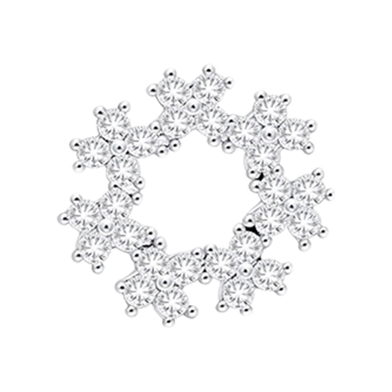 INZUNG/银妆满镶雪花925银耳钉