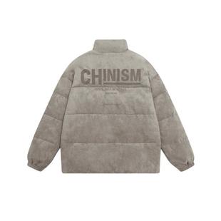 CHINISM丨立领麂皮绒棉服男冬季潮牌加厚美式棉袄保暖棉衣外套