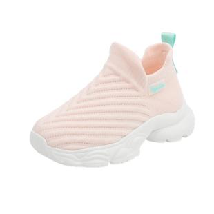 女童飞织运动鞋2026春秋新款中大童一脚蹬网鞋轻便透气男童小白鞋