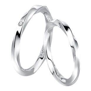 Fanci范琦银饰【莫比乌斯系列】无限爱情侣对戒925银闭口戒指纪念
