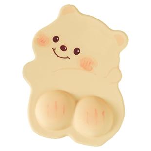 黄油小熊鼠标垫护腕女生办公室可爱垫子高颜值桌垫电脑键盘护腕垫