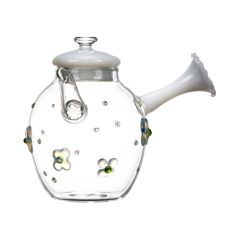 雅雅高硼硅耐高温手工美人肩茶壶
