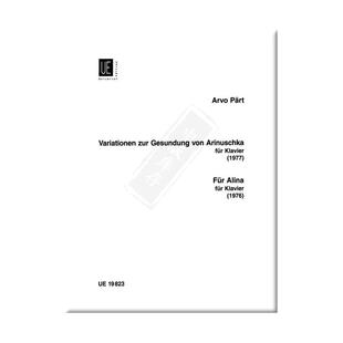 阿沃帕特 致阿丽娜 阿里努施卡痊愈变奏曲 钢琴 维也纳乐谱书 Part Variationen zur Gesundung von Arinuschka Fur Alina UE19823