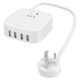 公牛防过充插座带USB智能定时排插多功能插排创意多口充电接线板