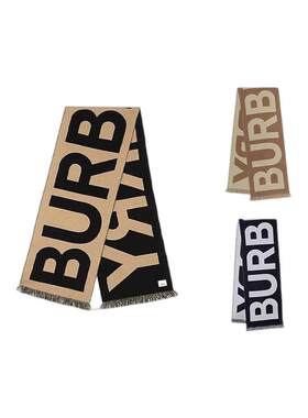 香港直邮BURBERRY 字母徽标印花围巾丝巾 8057147情人头巾配饰