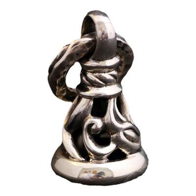 一休镂空吊坠纯银汽车小铃铛