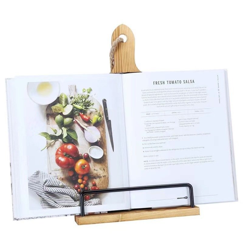 木制食谱架简易木制看置物架桌面台式书架厂家可调节摆高度直供