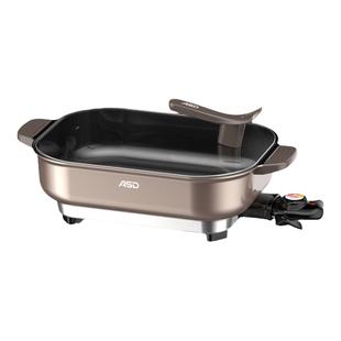 爱仕达8.5L大容量电热火锅多功能电热锅家用不粘锅可视立盖旋钮式