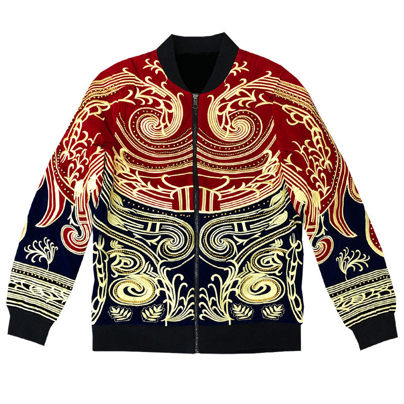秋季重工刺绣中国风演出服外套