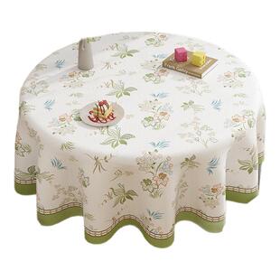 小清新圆桌桌布防水防油防烫免洗2025新款PVC圆形茶几台布餐桌布