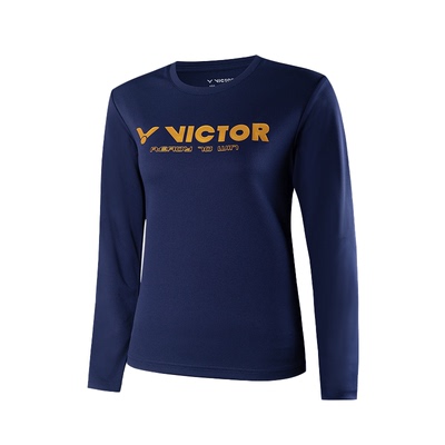 胜利羽毛球服长袖男女速干保暖