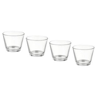 IKEA宜家 佳莱小圆蜡烛托室内蜡烛台透明玻璃4件装烛台托国内代购