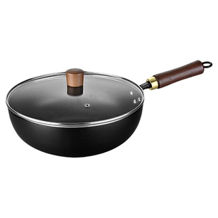 铁锅正品炒锅不粘锅炒菜无涂层小铁锅家用平底锅一人食宝宝辅食锅