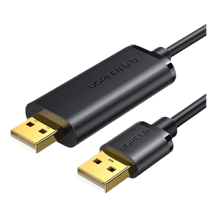 绿联USB3.0对拷线公对公电脑数据互传typec笔记本共享键盘鼠标台式连接线文件拷贝互传双头USB联机数据线传输
