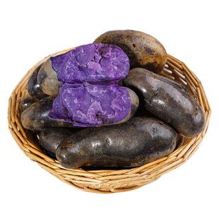 新鲜黑土豆黑金刚迷你小土豆新鲜紫色马铃薯5斤蔬菜洋芋包邮