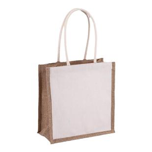 麻布手提袋定制logo纯色旅行大众棉麻环保购物饭盒包袋子黄麻帆布