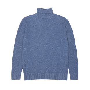 鹿王100%山羊绒衫男高领纯色针织衫毛衣休闲加厚保暖25年秋冬新款