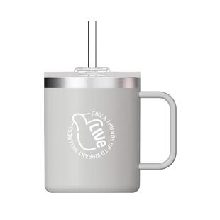 优之马克杯带盖保温吸管水杯女不锈钢咖啡杯办公室杯子家用泡茶杯