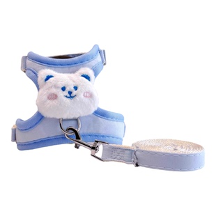 兔兔牵引绳防挣脱兔子胸背带可调节兔绳子侏儒兔外出绳可爱遛兔绳