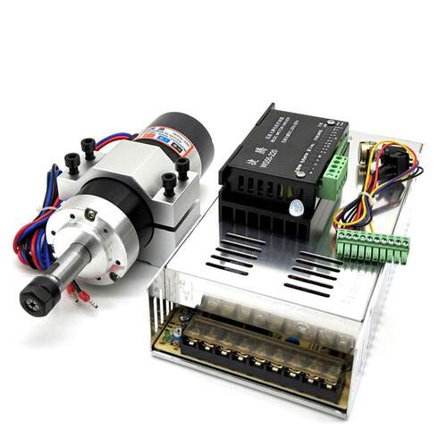 ws55-22 ER11无刷主轴电机 主轴+驱动+电源+固定夹 500W 4件套