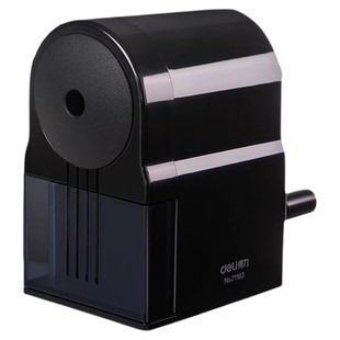 得力益智卷笔刀手摇转笔刀小学生专用自动进铅削笔刀美术生炭笔速写削铅笔刀削器幼儿园儿童刨笔机素描削笔器