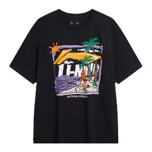 李宁短袖t恤男款2026新款夏季青少年男生半袖透气潮时尚运动男装