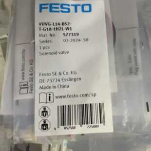 议价FESTO费斯托 电磁阀VUVG-L14-B52-T-G18-1H2L-W1 577319 现货