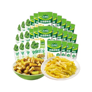 吉香居鲜香榨菜丝泡椒豇豆酸豆角下饭菜咸菜酱腌菜即食小袋便携装